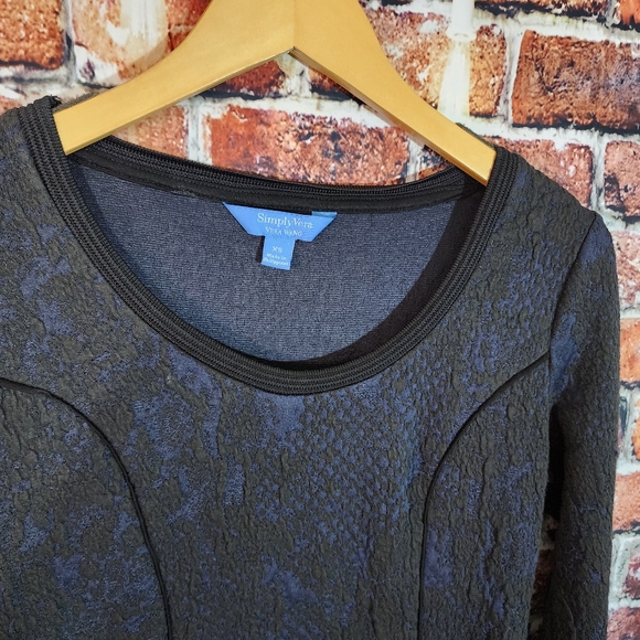 NWT Simply Vera Wank Navy Blue/Black Dress - Picture 5 of 7